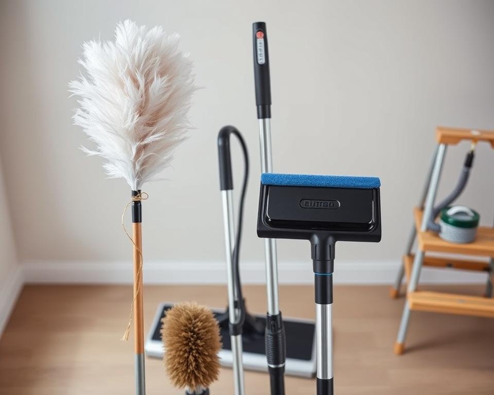 cleaning tools for cobweb residue removal